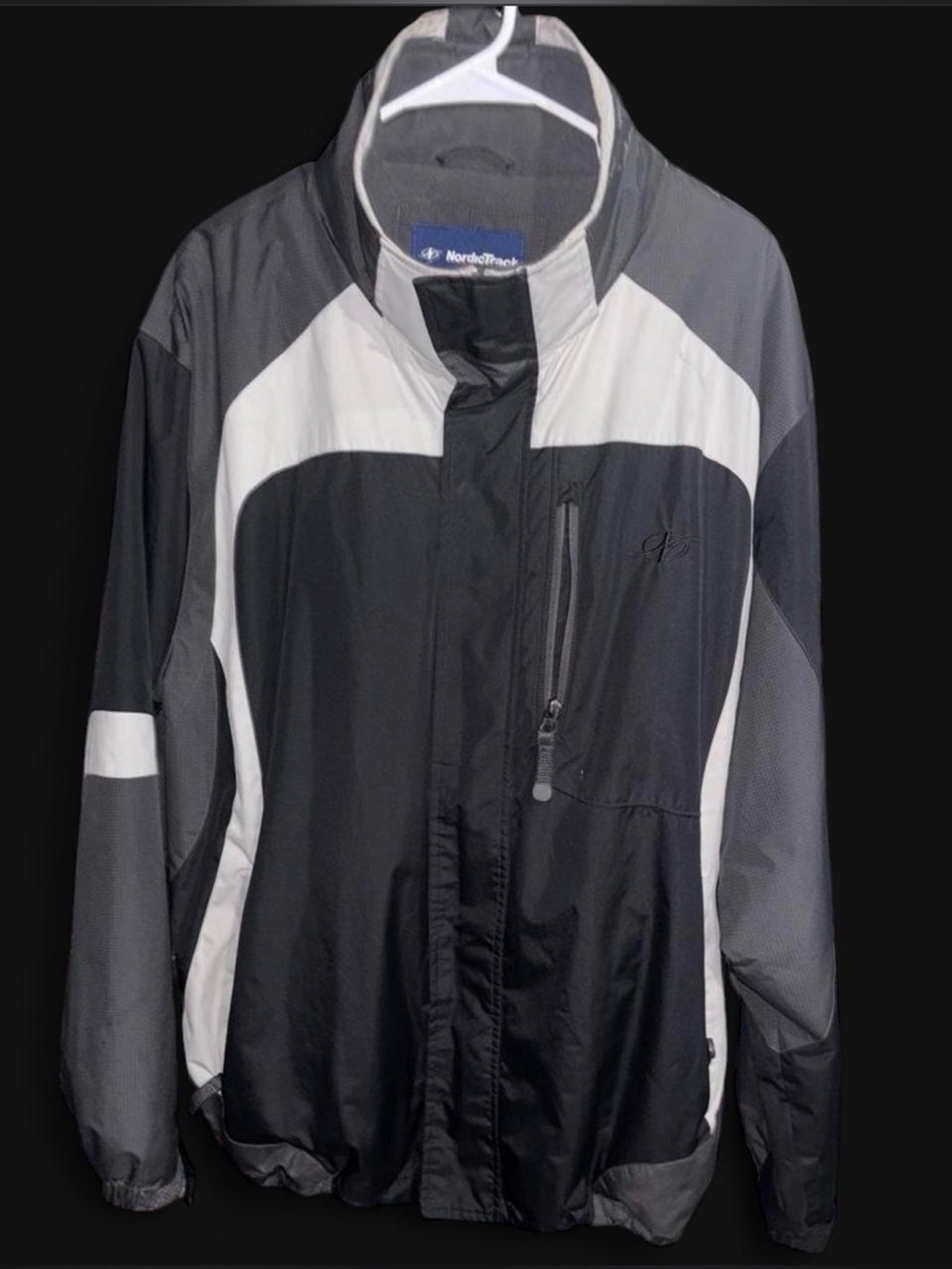 Nordic Track Men’s Black & Gray Full Zip Performance Jacket XL